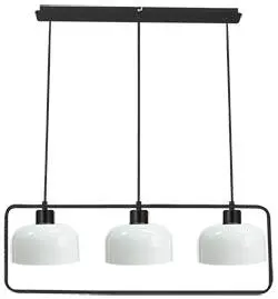 Závěsná lampa Zodiac černá 3x40W E27 bílé stínidlo