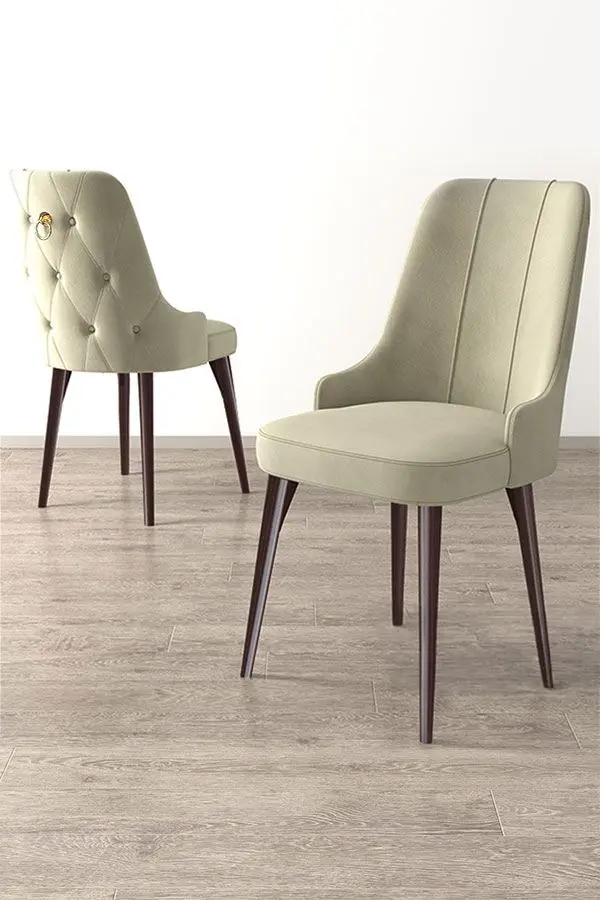 Sada židlí (6 kusů) Newa - Cream, Brown