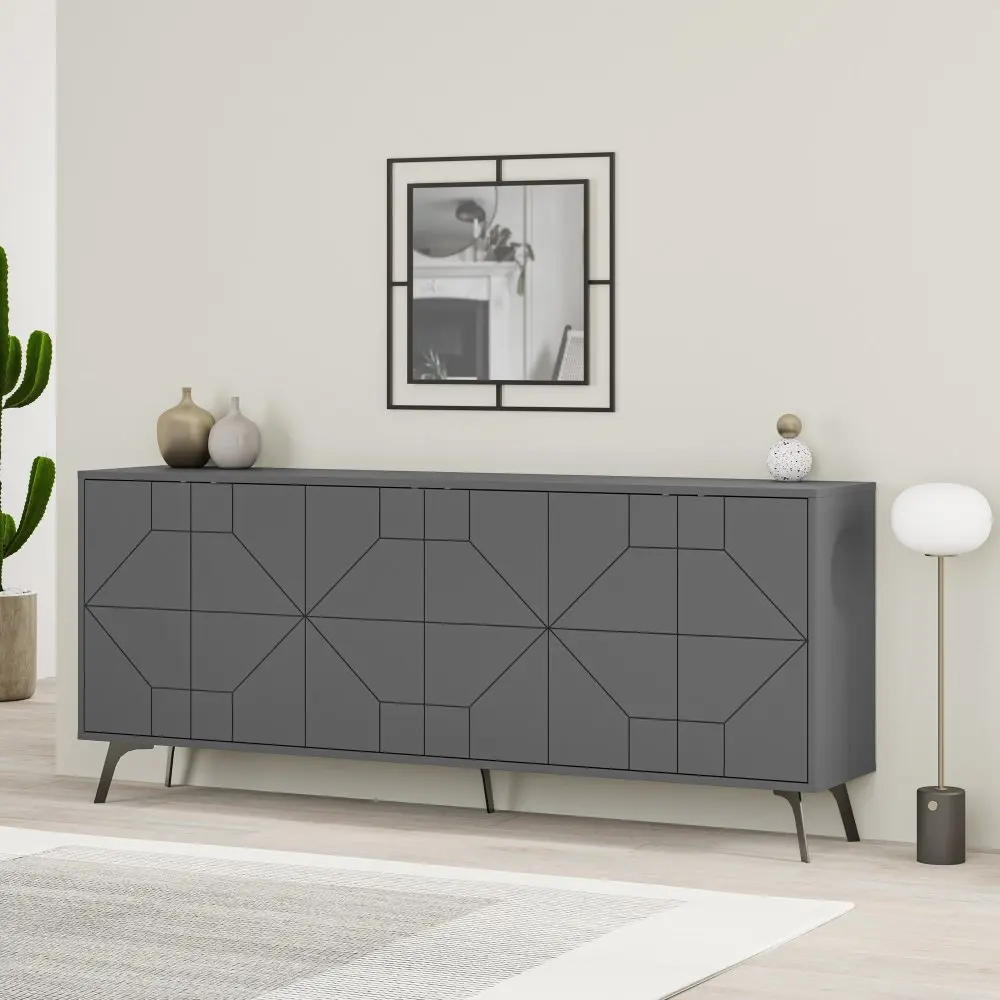 Hanah Home skříňka DUNE antracit