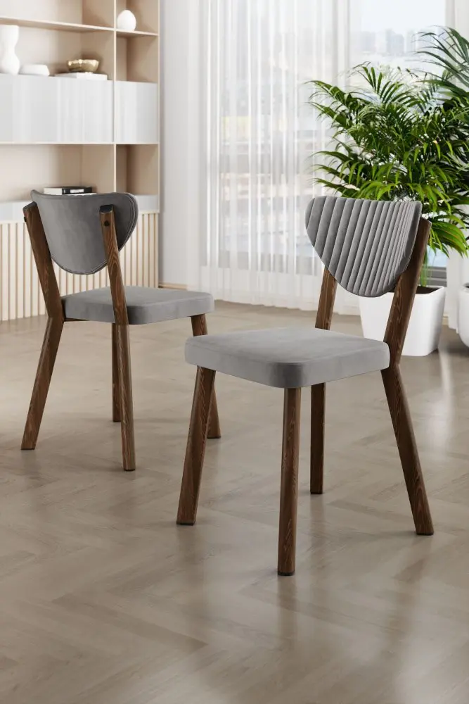 Sada židlí (6 kusů) Arfe - Grey, Brown
