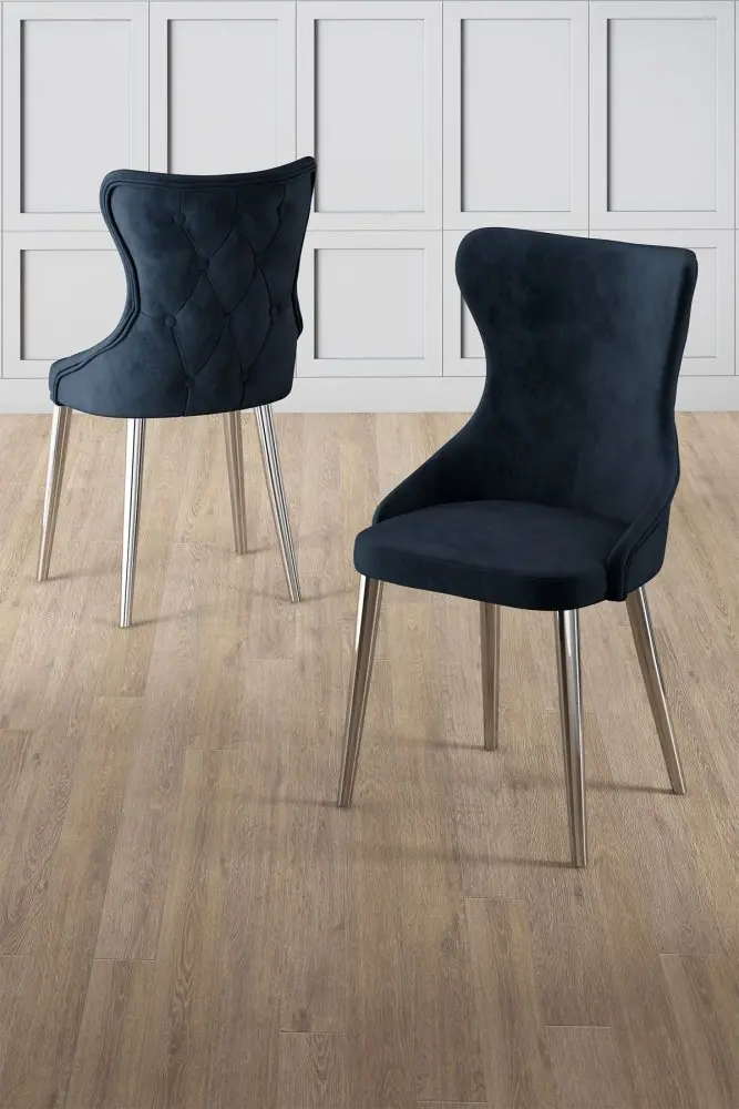 Sada židlí (6 kusů) Alpa - Anthracite, Chrome