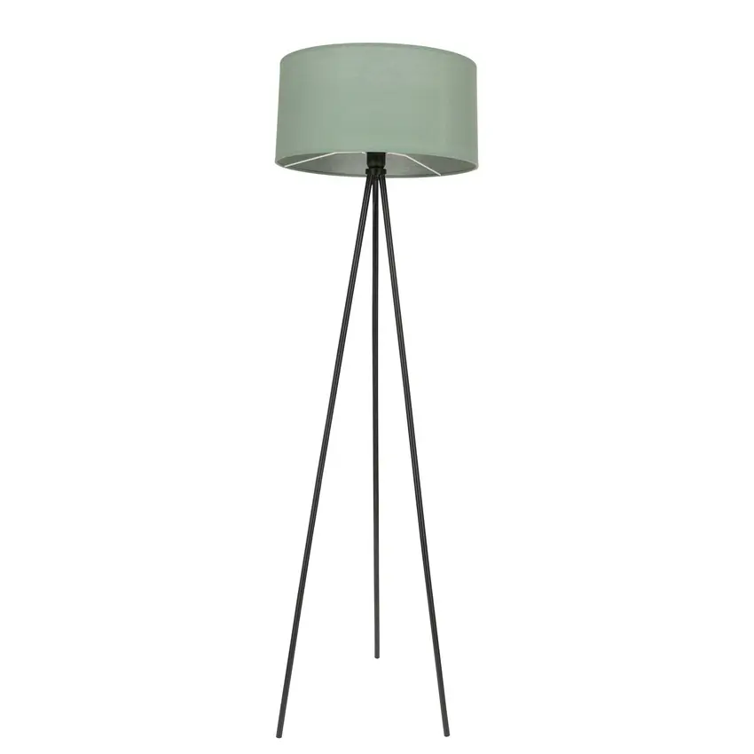 Stojací lampa SHANTI černá 1x40W E27 mátové stínidlo