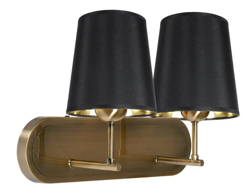 Dvojitá nástěnná lampa Milonga černá/patina