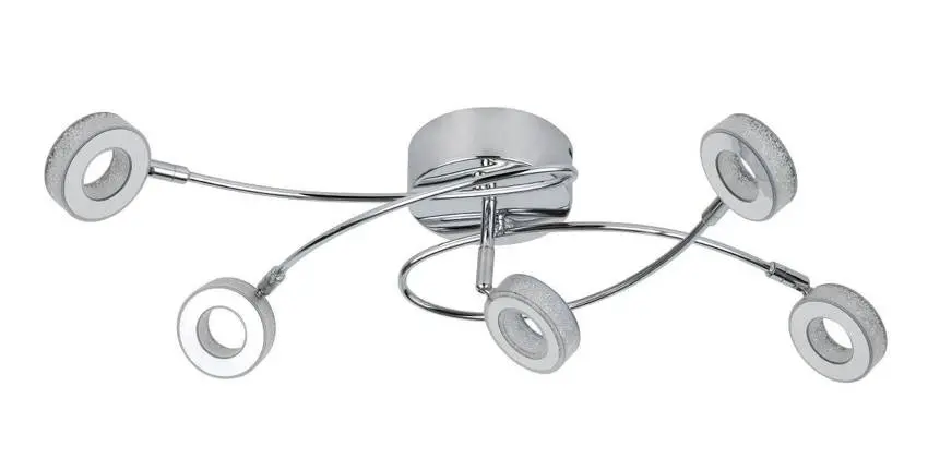 LED stropní svítidlo 5x5W VINOLA CHROME 3000K