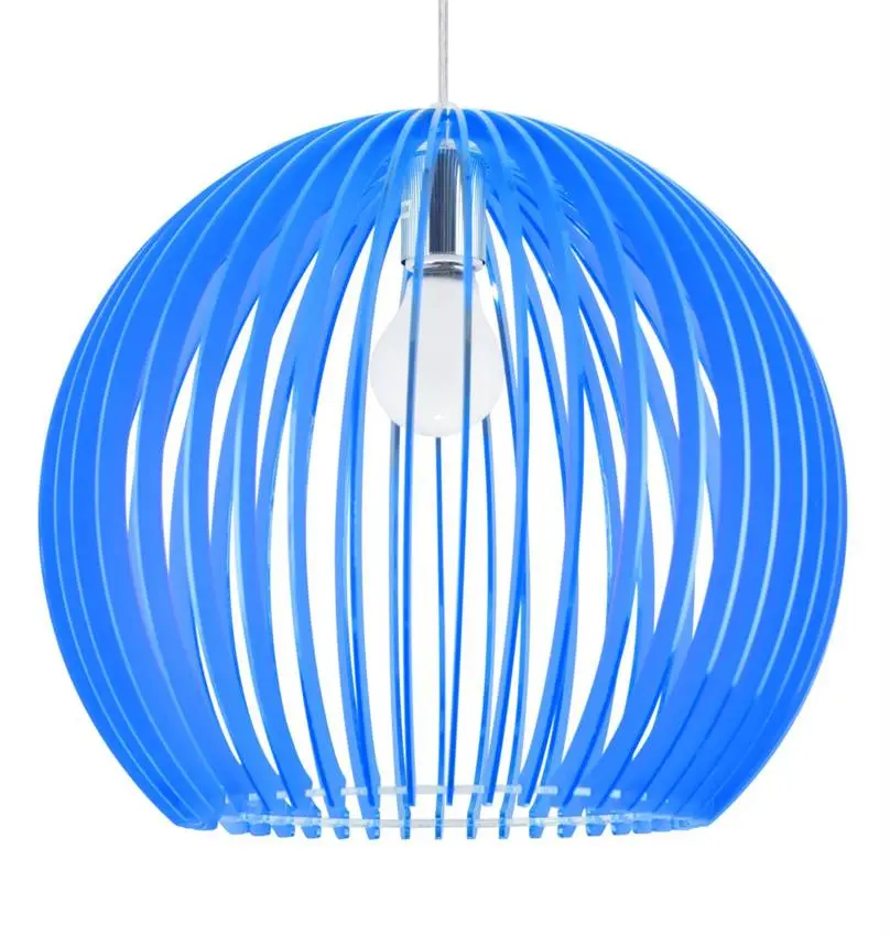 Závěsná stropní lampa Haga E27 modrá