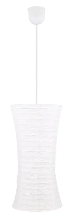 Závěsná lampa z bílého papíru, nastavitelná, 60W E27 Tai