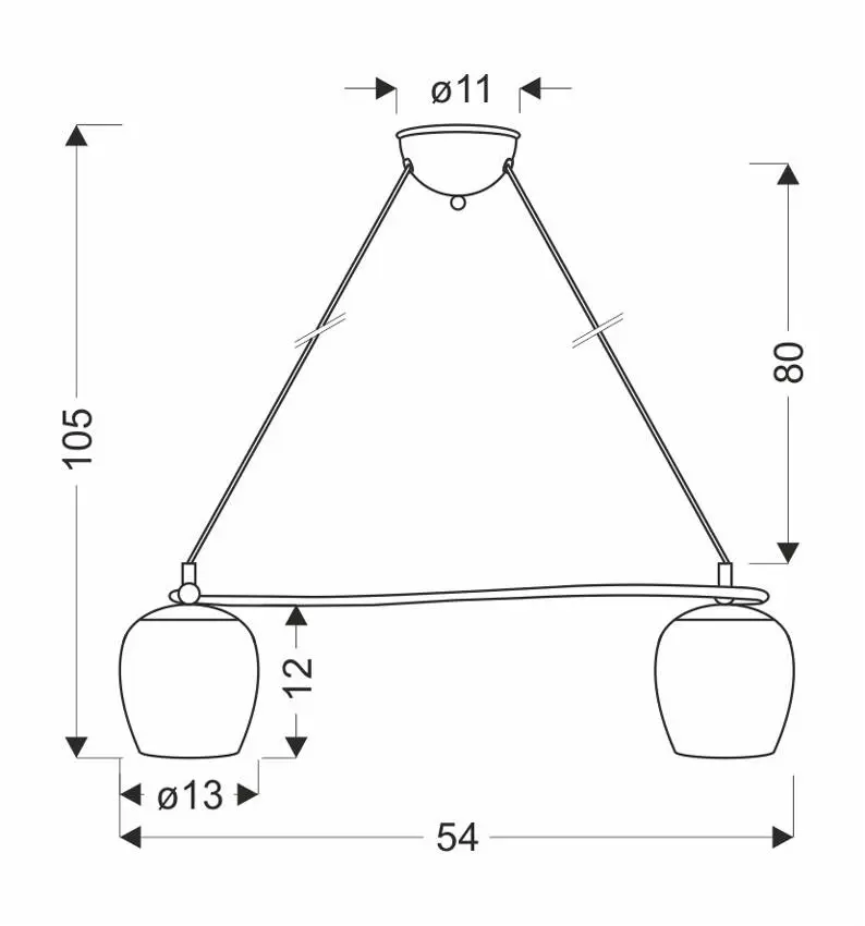 Závěsná lampa Serano patinovaná 2x60W E27 krémové stínidlo