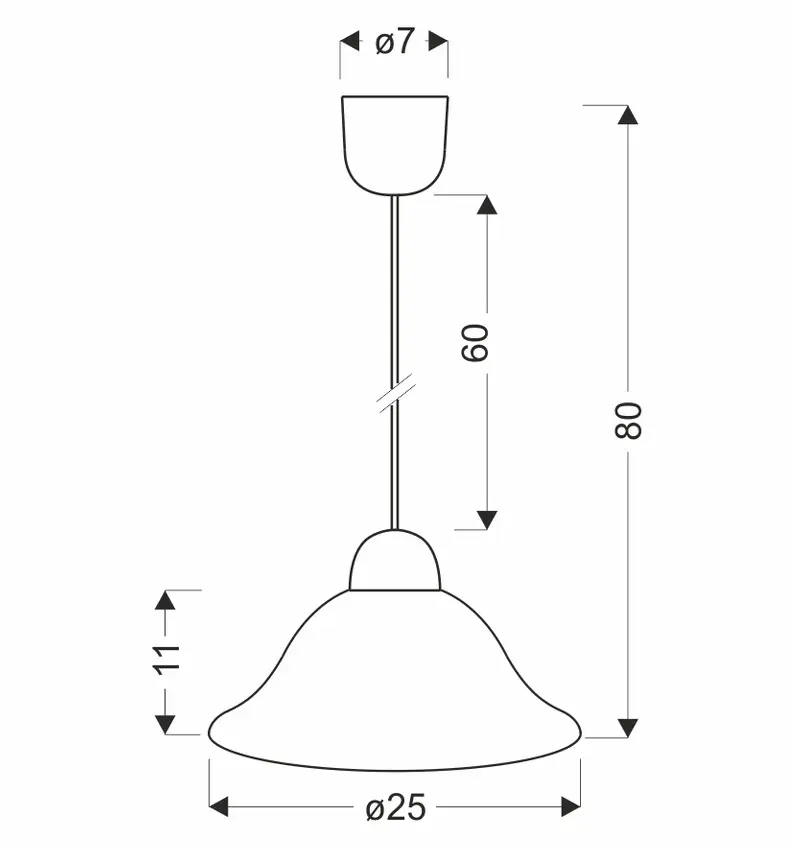 Závěsná lampa LENIS bílá 1x60W E27 bílé stínidlo
