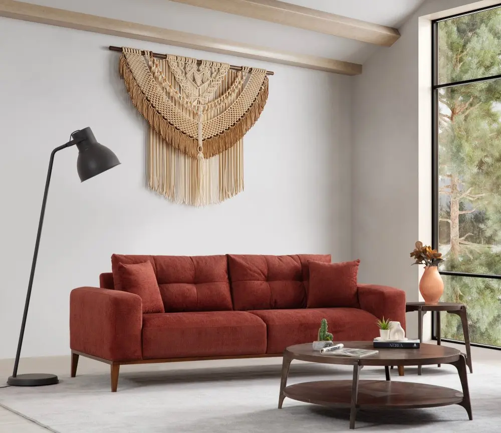 Trojmístná rozkládací pohovka Sinor 3 Seater - Tile Red