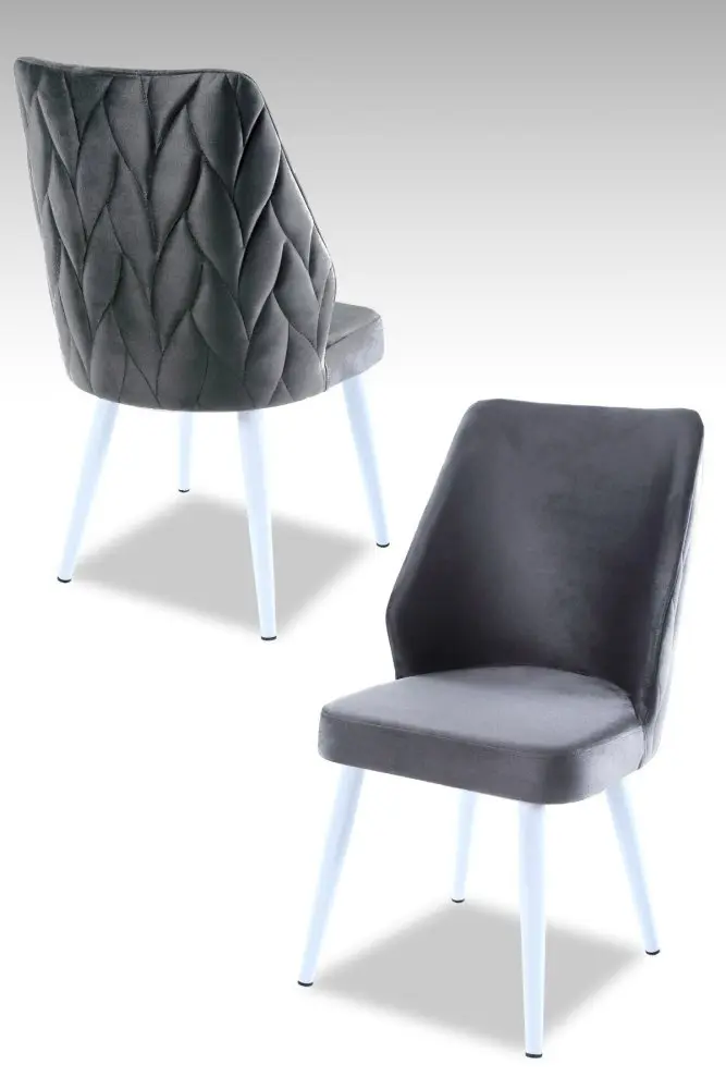 Sada židlí (2 kusy) Pufi - Grey, White