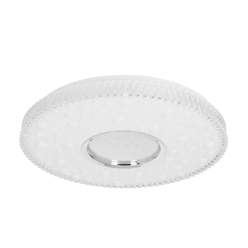 Stropní lampa BUBBLES, plafond 40cm, 24W LED, stínidlo 4000K, bílá+chrom
