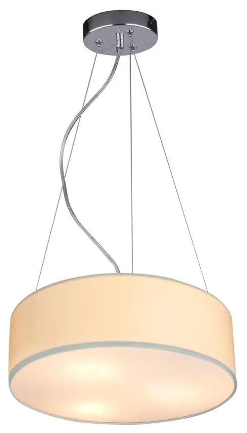 Kulatá krémová závěsná lampa 40cm nastavitelná 3x40W Kyoto