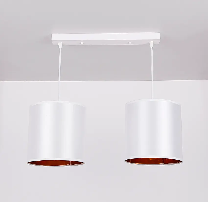 Závěsná lampa bílý pásek 2xE27 Atlanta