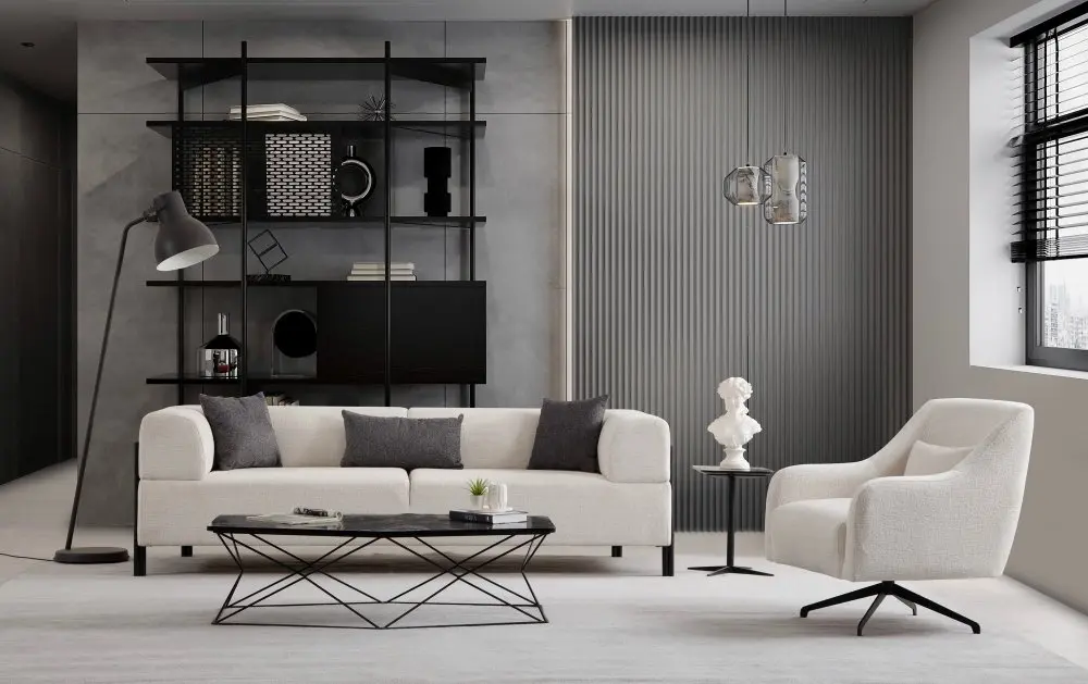Trojmístná pohovka Gio 3 Seater - White