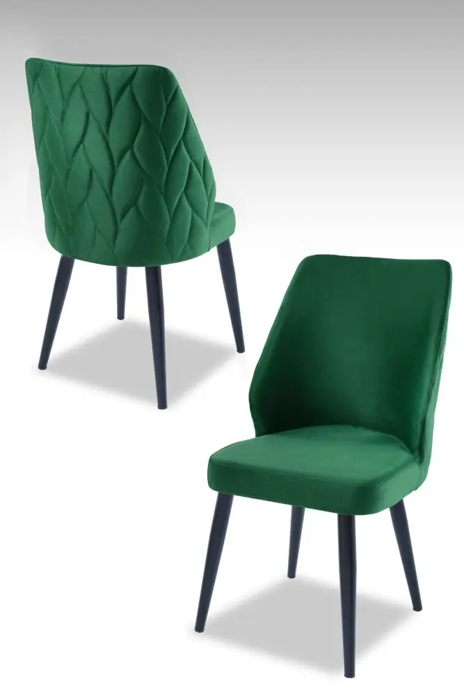 Sada židlí (4 kusy) Pufi - Green, Black