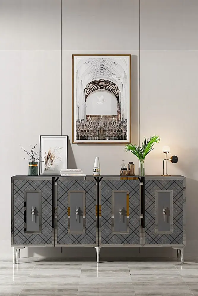Konzolový stolek Puma 150 - Anthracite, Silver