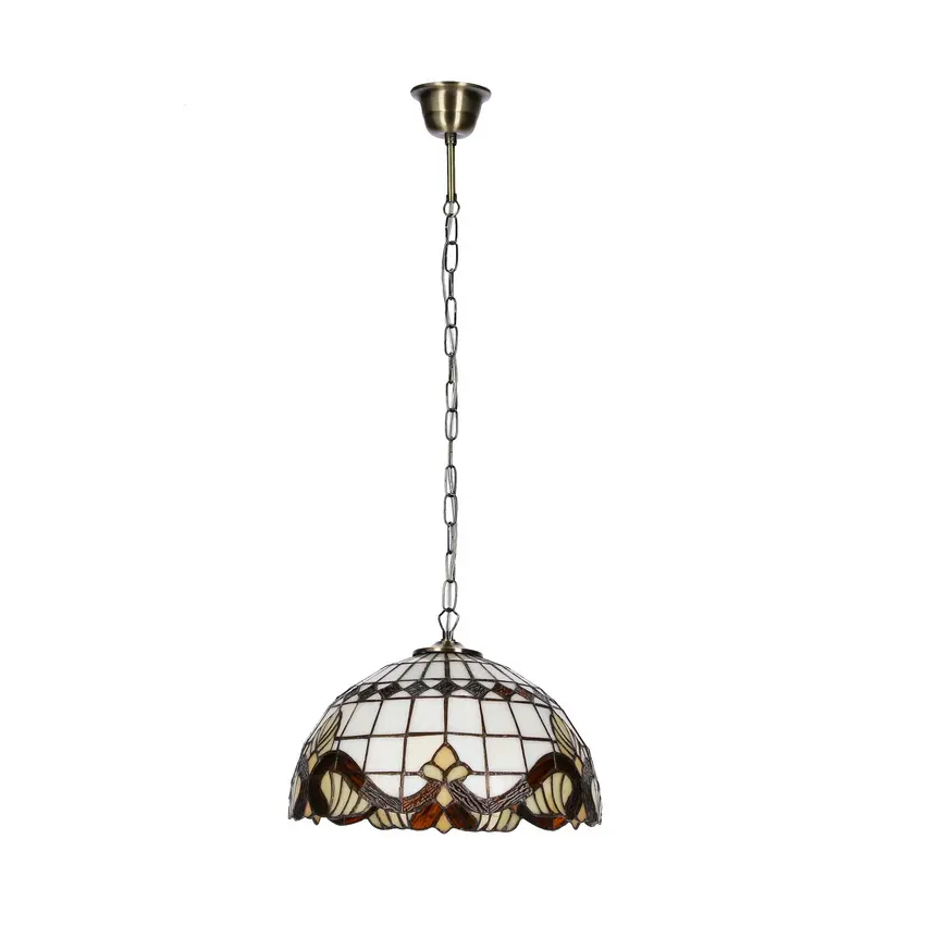 Závěsná lampa Marsala 30 Patina 1X60 E27 Vitrážové stínidlo