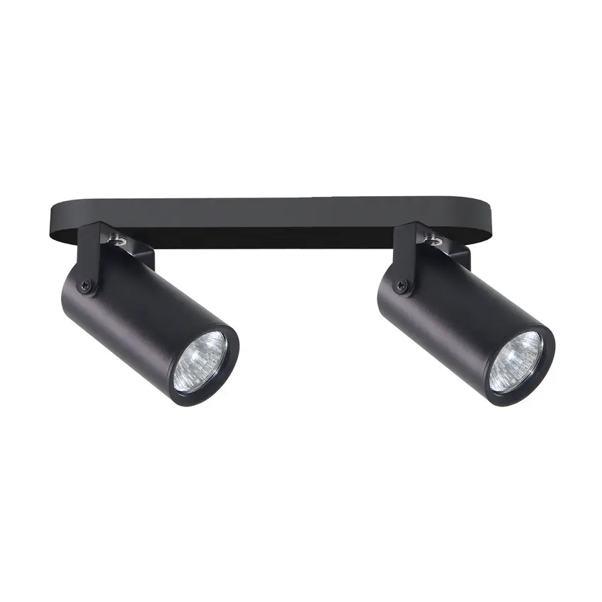 Stropní lampa Gary černá, 2x15W GU10, stínidlo černé