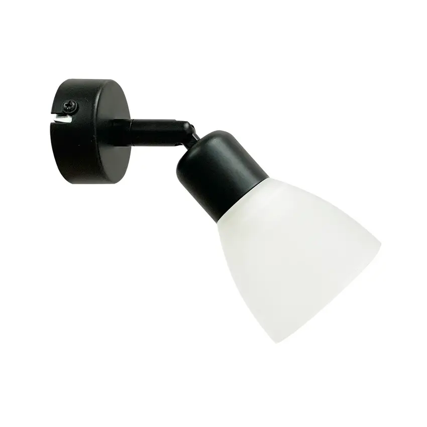 Nástěnná lampa Costa 1x40W E14 černé stínidlo bílá