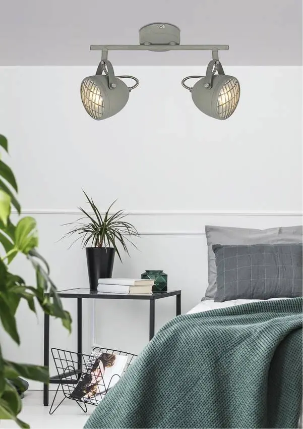 Nástěnná lampa 2X50W GU10 betonově šedá PENT