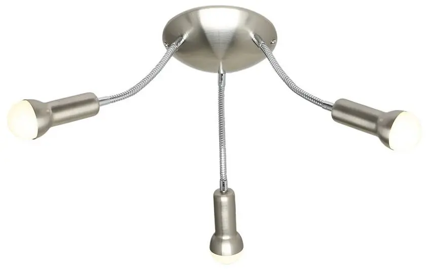 Stropní svítidlo plafond 3X40W E14 saténový nikl ARC