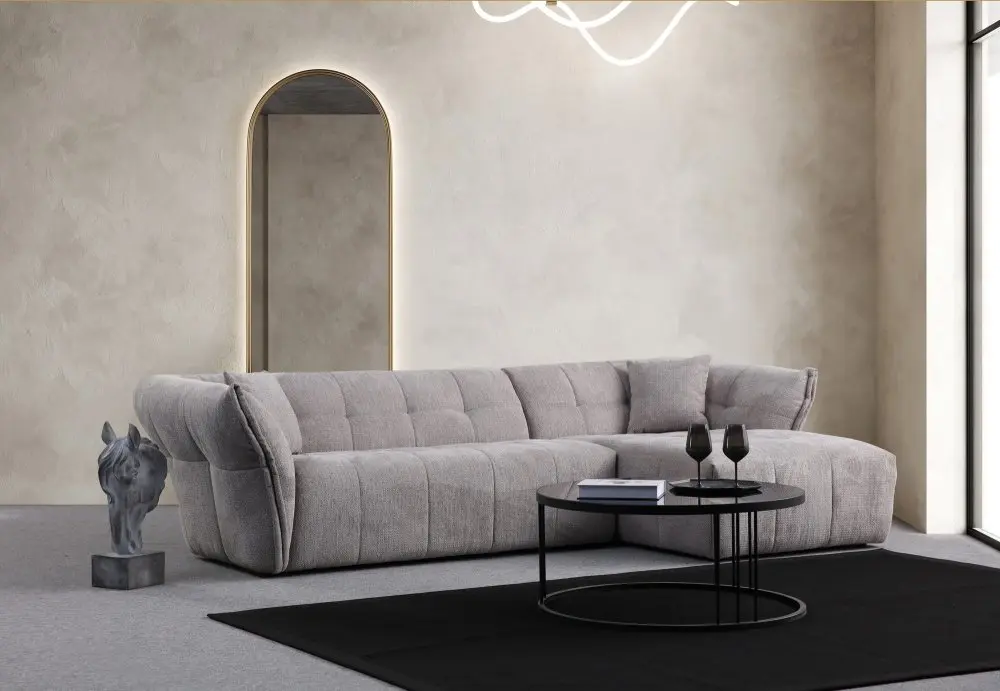 Rohová sedací souprava Boxer Right - Light Grey