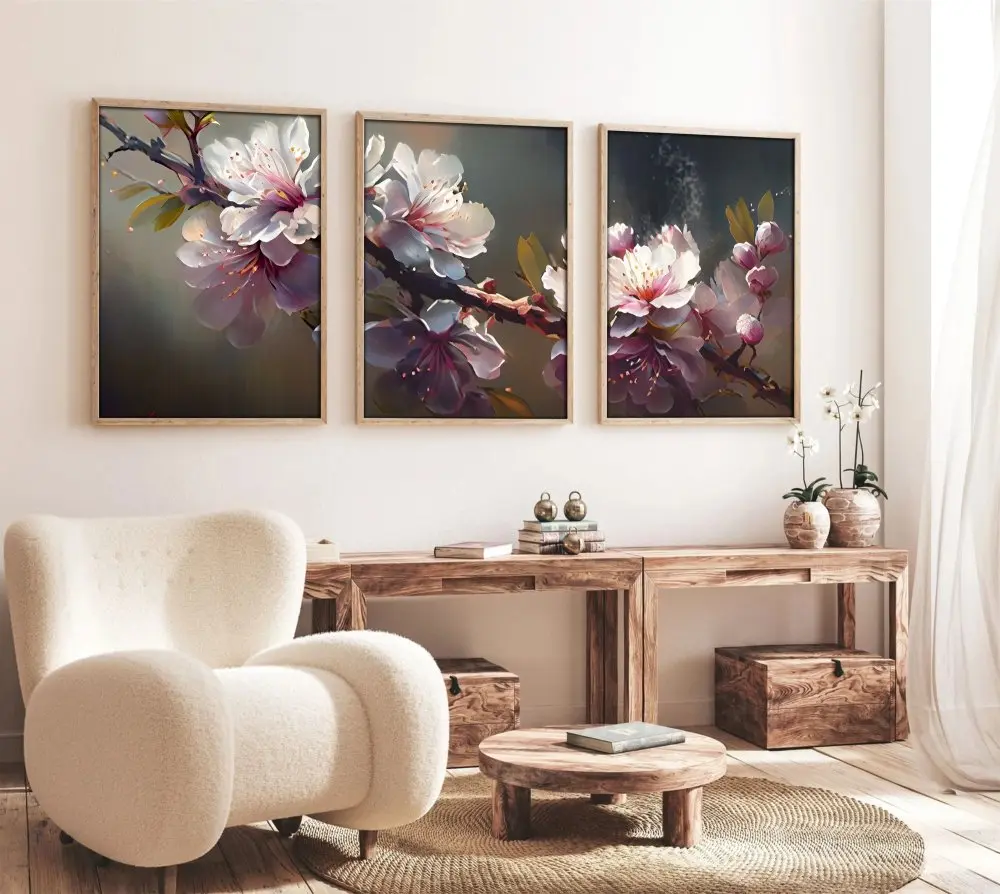 Dekorativní rámovaný obraz z MDF (3 kusy) Huhu222 - 50 x 70