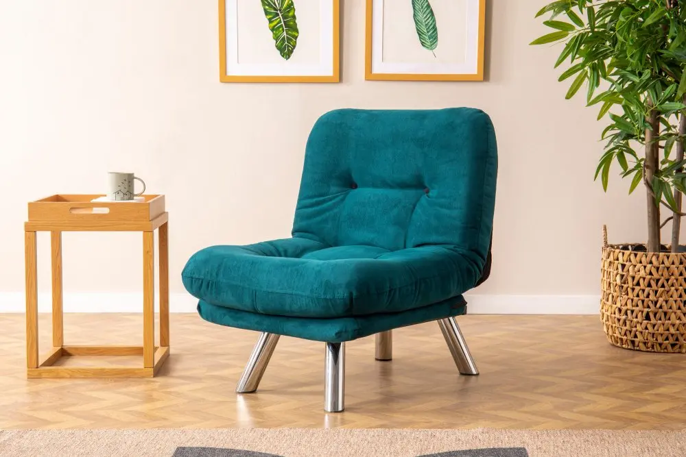 Rozkládací křeslo Misa Small Solo - Petrol Green
