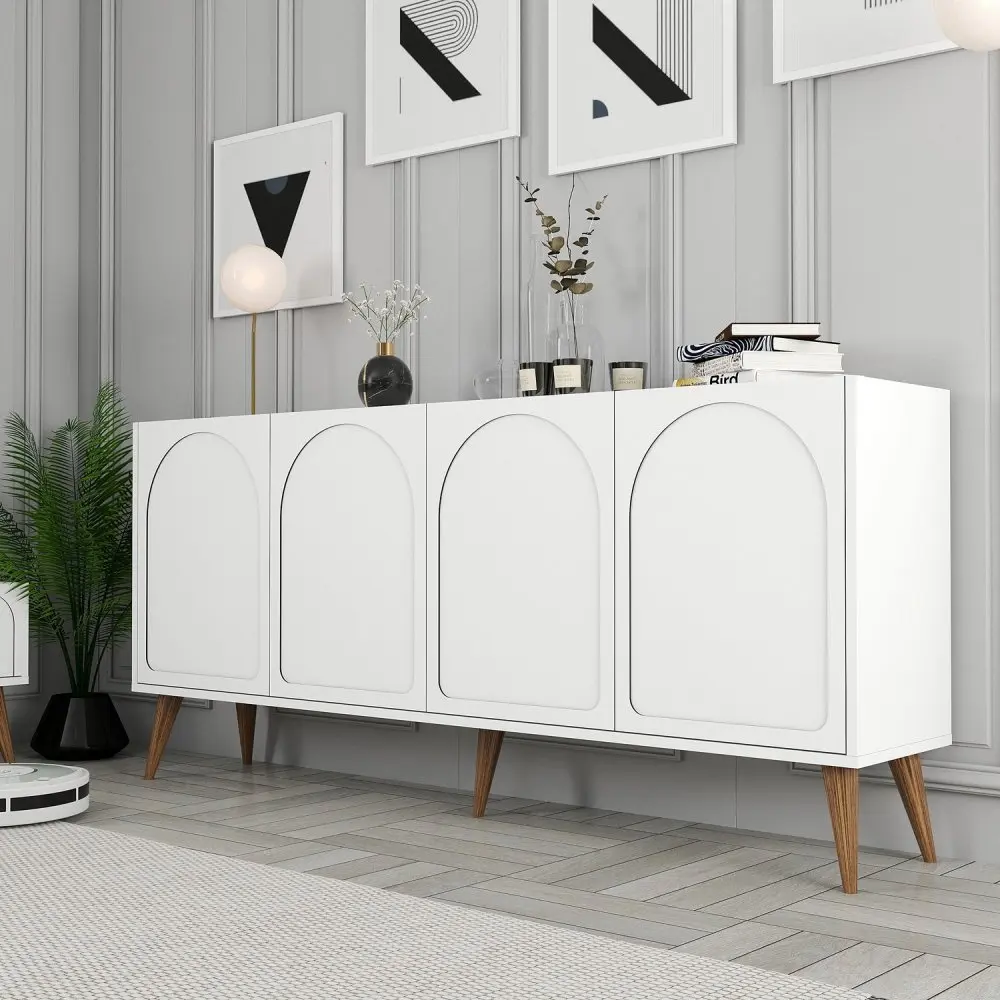 Konzolový stolek Lyon 81 - White, Walnut