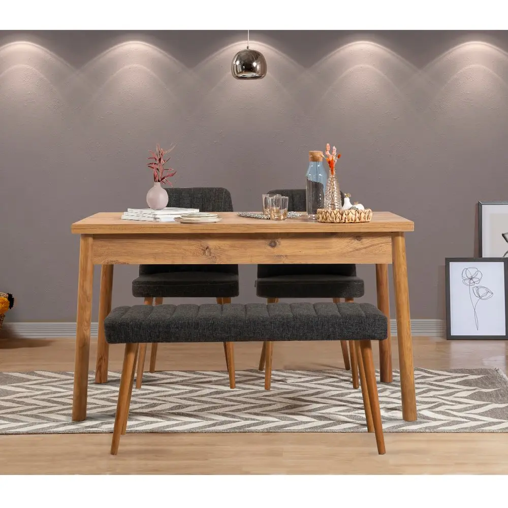Set stolu a židlí (4 kusy) Costa Atlantice-Anthracite