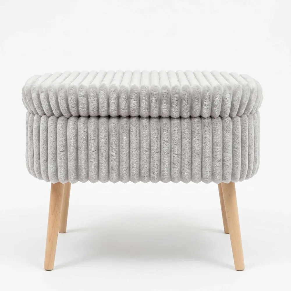 ASIR Taburet MINI OSLO LINEN šedá