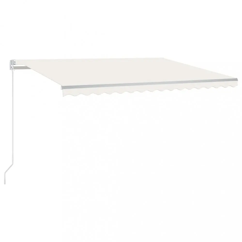 Ručně zatahovací markýza s LED světlem 400x300 cm Dekorhome