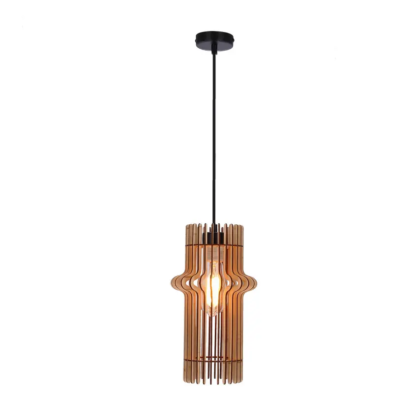 Závěsná lampa Eco 4 1x40 e27 Dřevěné stínidlo