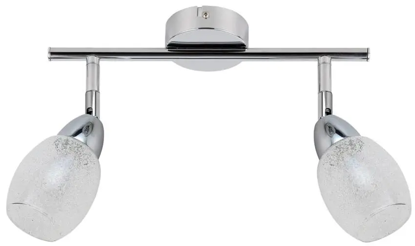 Nástěnná lampa 2X6W LED kulatá hlava chrom RICO