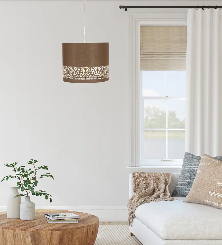 Závěsná stropní lampa 1X60W hnědá ARABESCA
