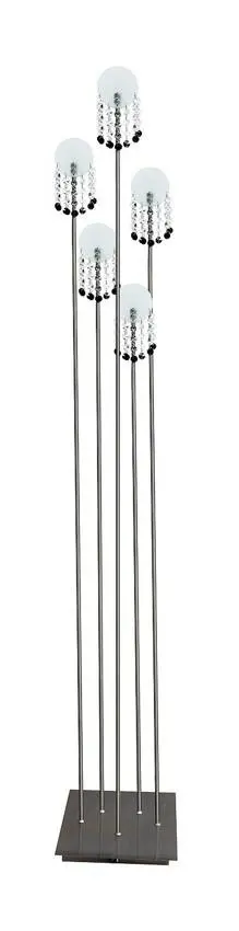 Stojací lampa Luxor s matným chromem 5xG4