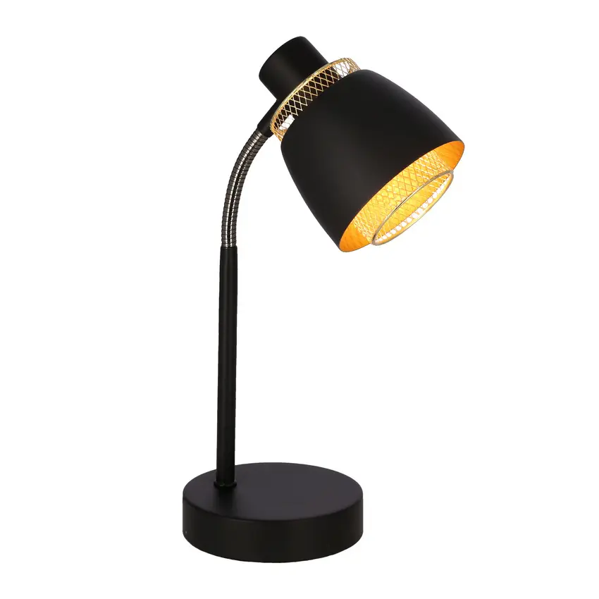 Stolní lampa Aleksandria, stínidlo e14, černá+zlatá