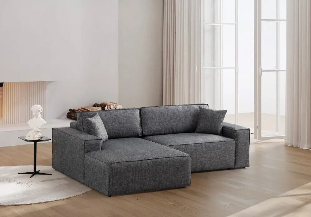 Rohová rozkládací pohovka Pırlo Corner Left - Dark Grey
