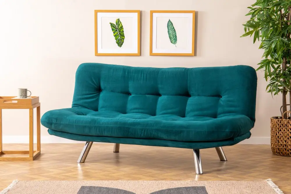 Hanah Home Třímístná rozkládací pohovka Misa Small 175 cm petrolejová