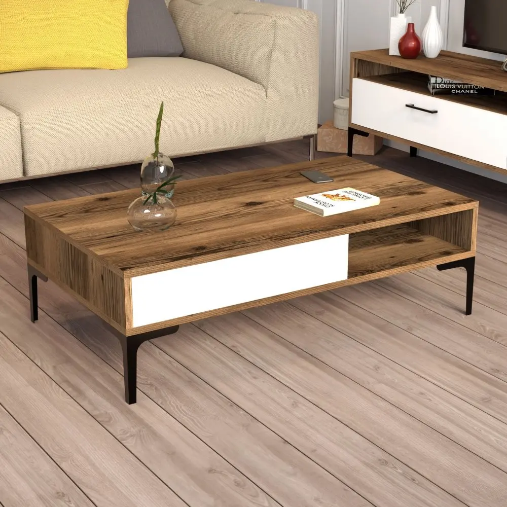 Hanah Home Konferenční stolek ISTANBUL ořech bílý