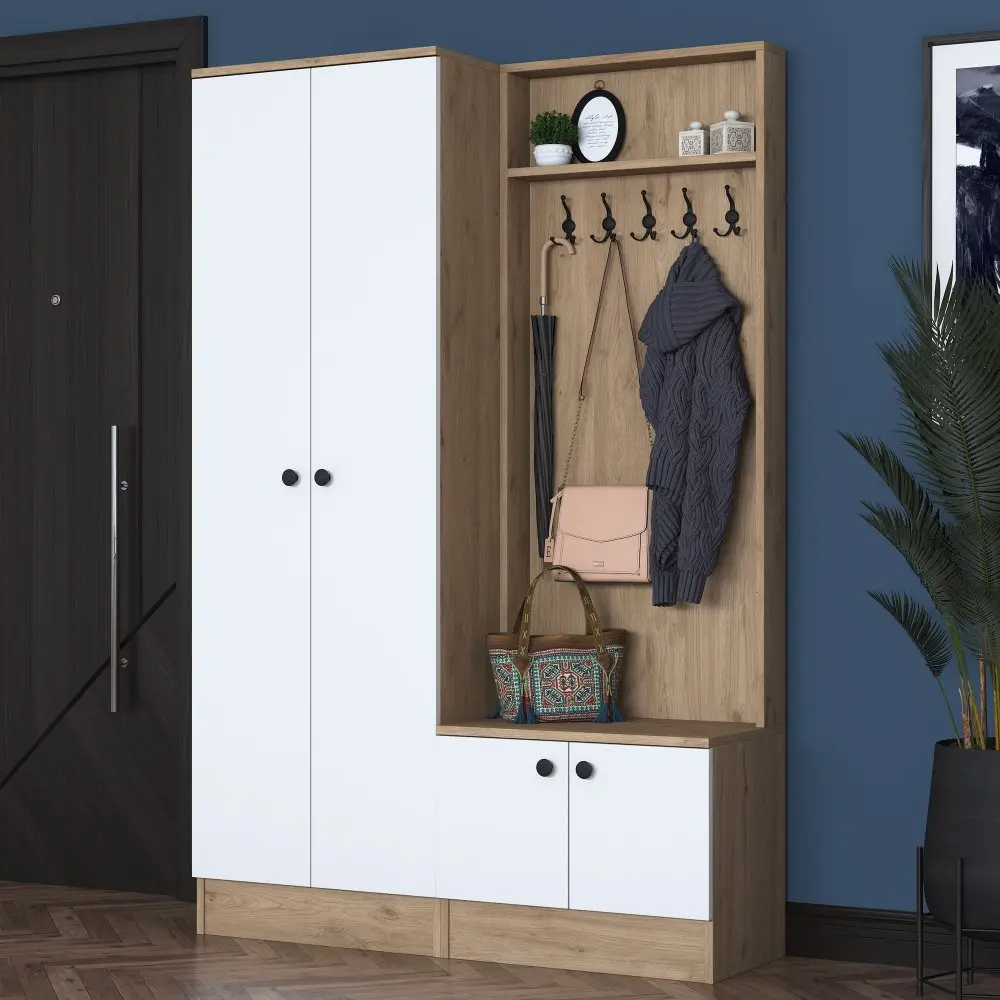 Předsíňová sestava Pone White and Walnut II
