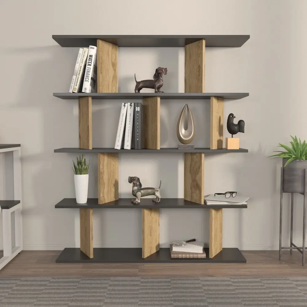 Knihovna Grace - Black, Oak