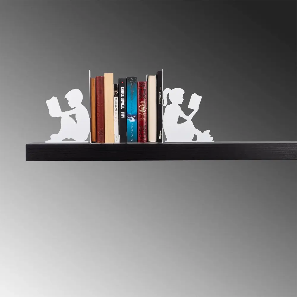 Metal Bookend Kitap tutucu 10 - White