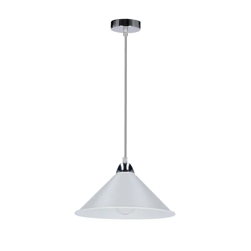 Závěsná lampa Avola, chrom, 26 ks, 1x60W, stínidlo E27, bílá