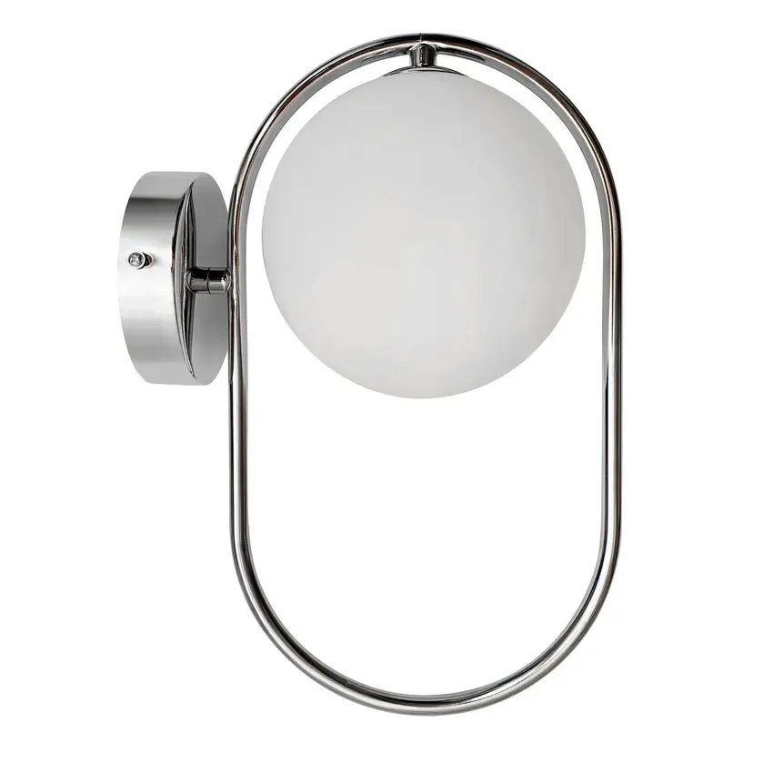 Nástěnná lampa Cordel chrom 1x28W G9 s bílým stínidlem