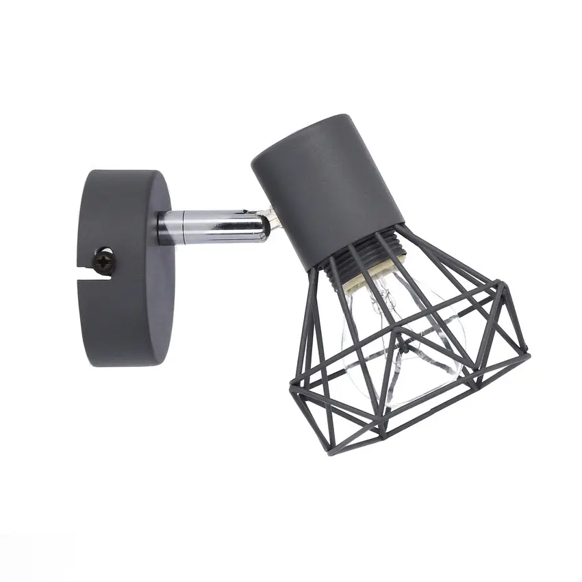 Nástěnná lampa Verve s jedním šedým drátem 1X40W E14