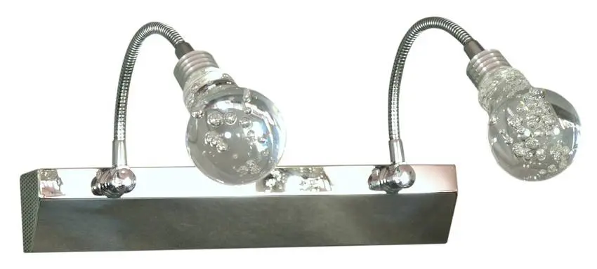Akrylová LED nástěnná lampa 2X2W LED chrom