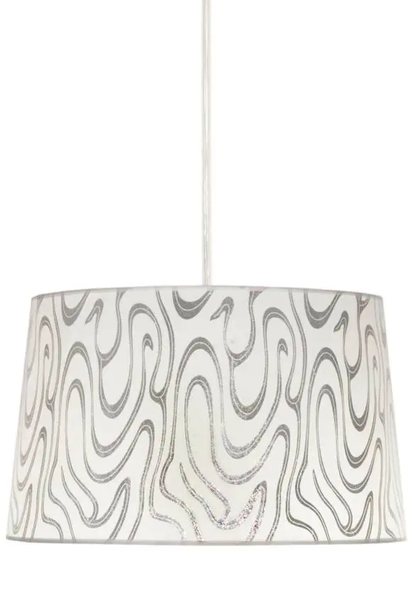 Stropní závěsná lampa Tiger e27 bílo-stříbrná