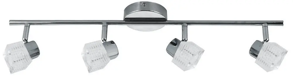 Stropní nástěnná lampa chromový pásek 4x40W G9 malachit