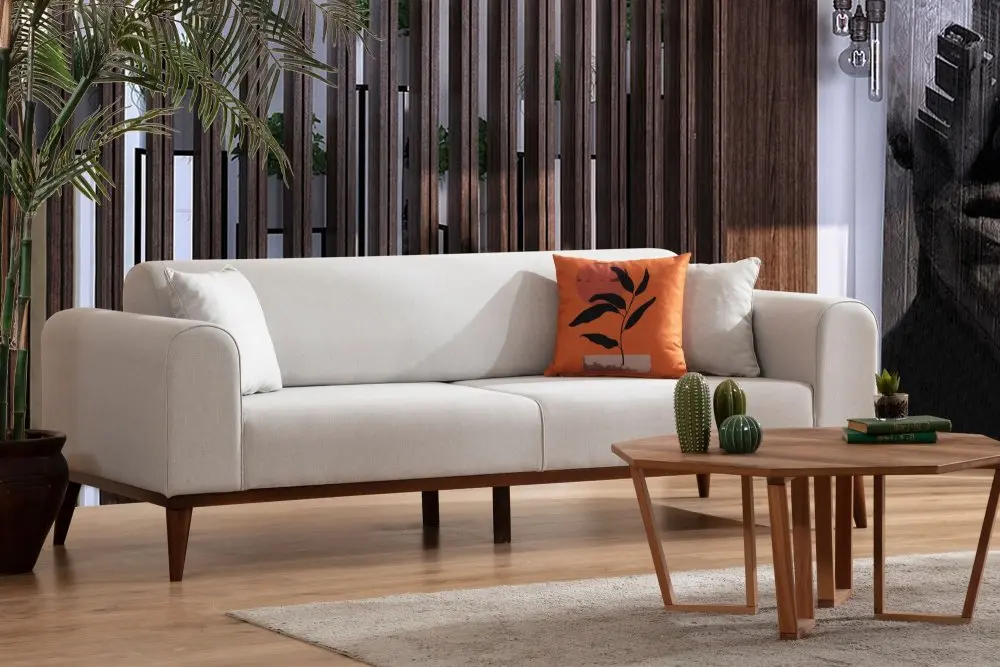 Trojmístná rozkládací pohovka Cofi 3 Seater - Cream